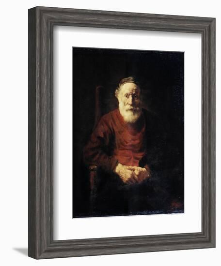 Portrait of an Old Man in Red, 1652-1654-Rembrandt van Rijn-Framed Giclee Print