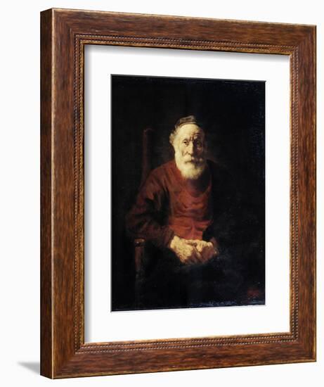 Portrait of an Old Man in Red, 1652-1654-Rembrandt van Rijn-Framed Giclee Print