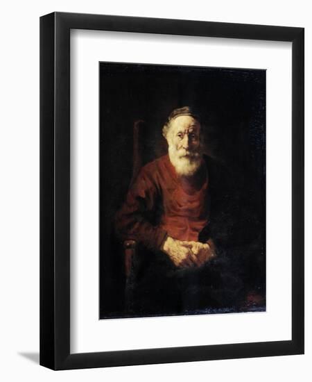 Portrait of an Old Man in Red, 1652-1654-Rembrandt van Rijn-Framed Giclee Print