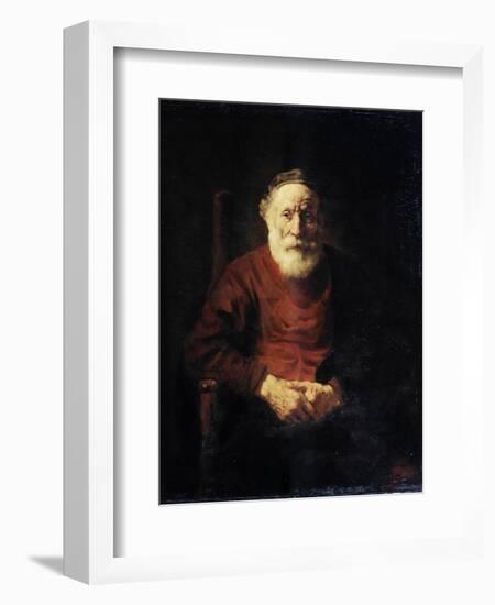 Portrait of an Old Man in Red, 1652-1654-Rembrandt van Rijn-Framed Giclee Print