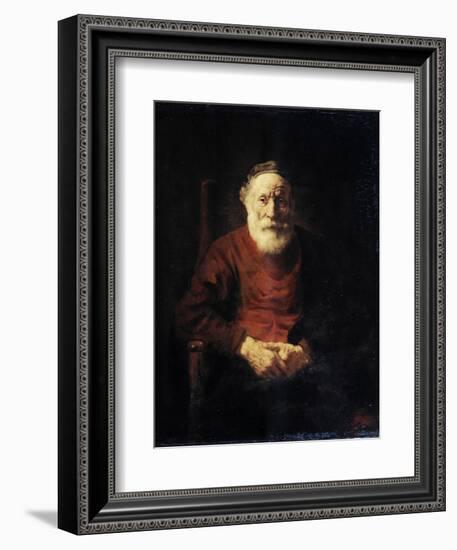 Portrait of an Old Man in Red, 1652-1654-Rembrandt van Rijn-Framed Giclee Print