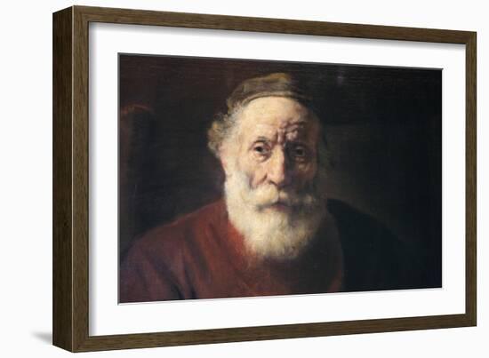 Portrait of an Old Man in Red, 17th Century-Rembrandt van Rijn-Framed Giclee Print