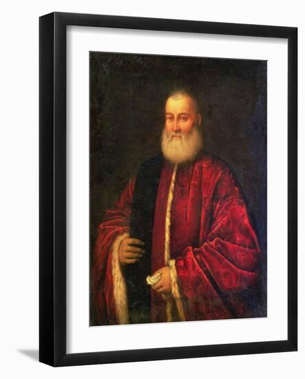 Portrait of an Old Man in Red Robes-Jacopo Robusti Tintoretto-Framed Giclee Print