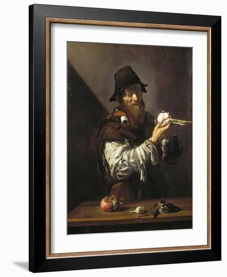 Portrait of an Old Man with an Onion-Jusepe de Ribera-Framed Giclee Print