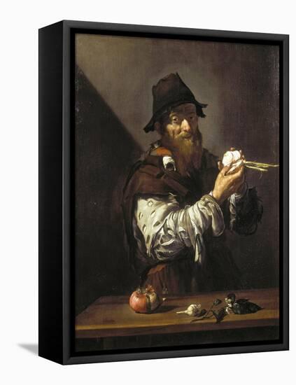 Portrait of an Old Man with an Onion-Jusepe de Ribera-Framed Premier Image Canvas