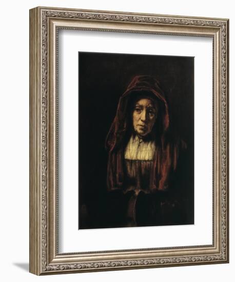 Portrait of an Old Woman, 1654-Rembrandt van Rijn-Framed Giclee Print