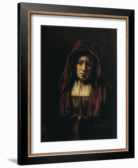 Portrait of an Old Woman, 1654-Rembrandt van Rijn-Framed Giclee Print