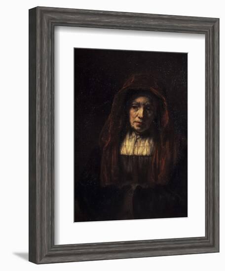 Portrait of an Old Woman-Rembrandt van Rijn-Framed Giclee Print