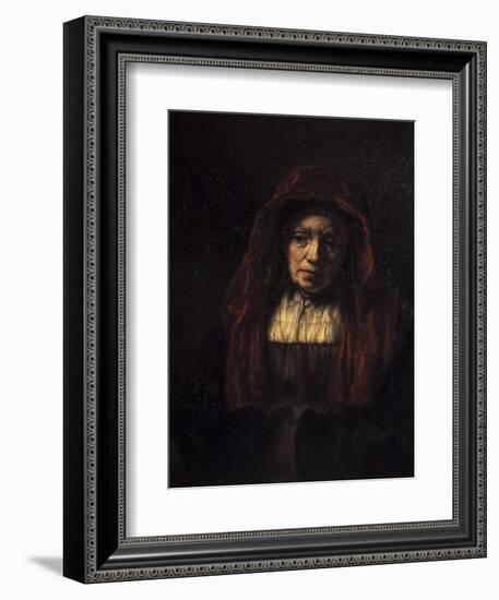 Portrait of an Old Woman-Rembrandt van Rijn-Framed Giclee Print