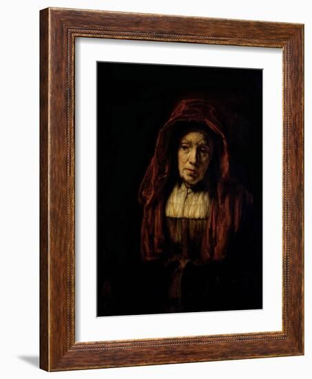 Portrait of an Old Woman-Rembrandt van Rijn-Framed Giclee Print