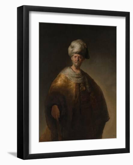 Portrait of an Oriental Man, the Noble Slav, 1632-Rembrandt van Rijn-Framed Giclee Print