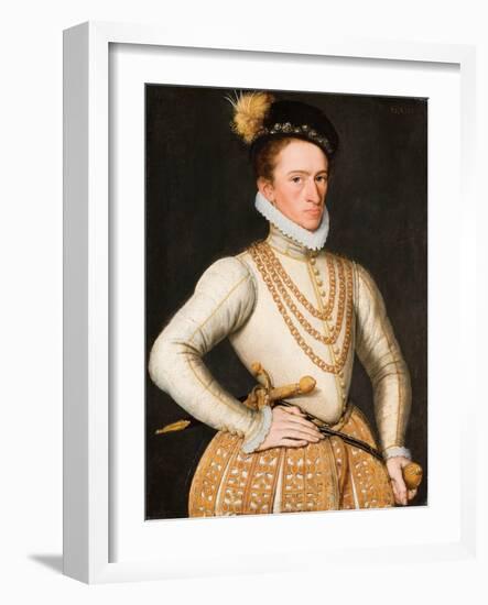 Portrait of an Unknown French Nobleman, 1560-9-French School-Framed Giclee Print