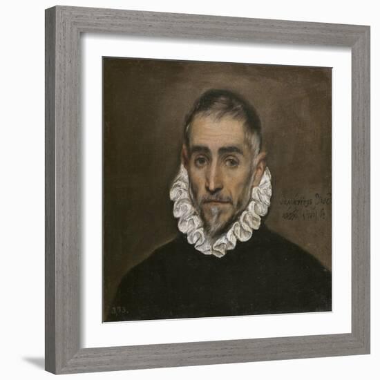 Portrait of an Unknown Gentleman, c.1594-El Greco-Framed Giclee Print