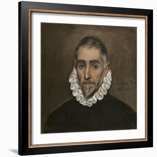 Portrait of an Unknown Gentleman, c.1594-El Greco-Framed Giclee Print