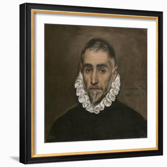 Portrait of an Unknown Gentleman, c.1594-El Greco-Framed Giclee Print