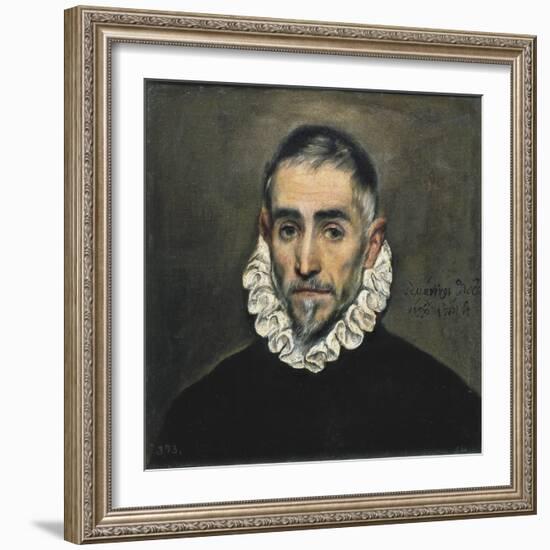 Portrait of an Unknown Gentleman-El Greco-Framed Art Print