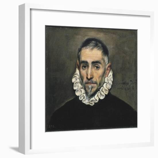 Portrait of an Unknown Gentleman-El Greco-Framed Art Print