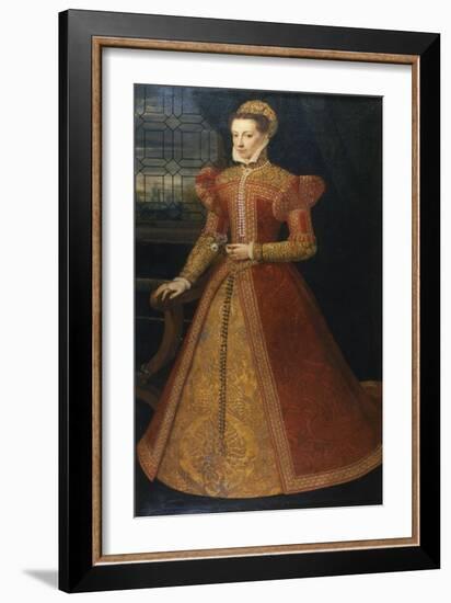 Portrait of an Unknown Lady, C.1575-Alonso Sanchez Coello-Framed Giclee Print