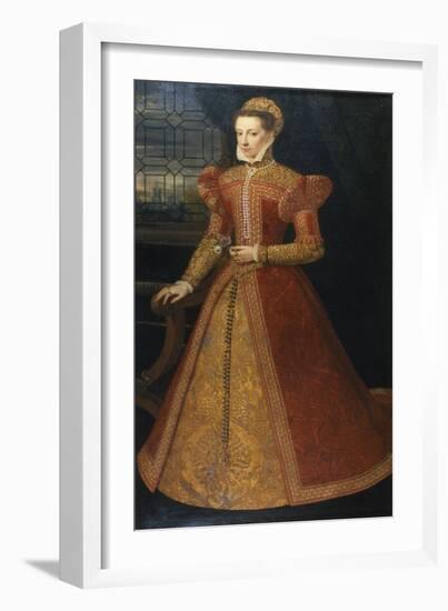 Portrait of an Unknown Lady, C.1575-Alonso Sanchez Coello-Framed Giclee Print