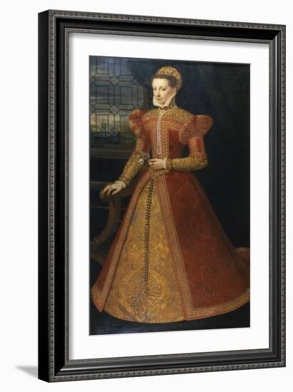 Portrait of an Unknown Lady, C.1575-Alonso Sanchez Coello-Framed Giclee Print