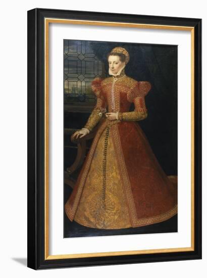 Portrait of an Unknown Lady, C.1575-Alonso Sanchez Coello-Framed Giclee Print