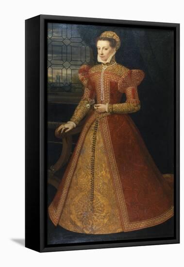 Portrait of an Unknown Lady, C.1575-Alonso Sanchez Coello-Framed Premier Image Canvas