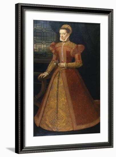 Portrait of an Unknown Lady, C.1575-Alonso Sanchez Coello-Framed Giclee Print