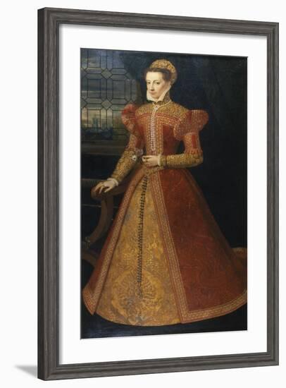 Portrait of an Unknown Lady, C.1575-Alonso Sanchez Coello-Framed Giclee Print