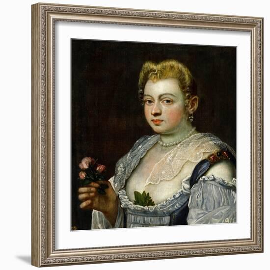 Portrait of an Unknown Lady-Jacopo Robusti Tintoretto-Framed Giclee Print