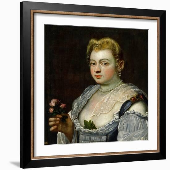 Portrait of an Unknown Lady-Jacopo Robusti Tintoretto-Framed Giclee Print