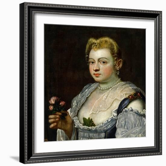 Portrait of an Unknown Lady-Jacopo Robusti Tintoretto-Framed Giclee Print