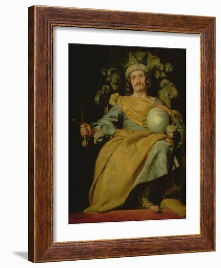 Portrait of an Unknown Spanish King (Oil on Canvas)-Alonso Cano-Framed Giclee Print