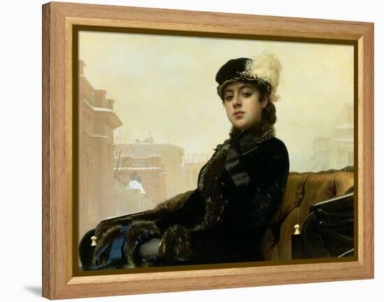 Portrait of an Unknown Woman, 1883-Ivan Nikolaevich Kramskoy-Framed Premier Image Canvas