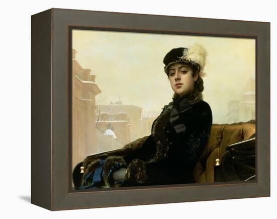 Portrait of an Unknown Woman, 1883-Ivan Nikolaevich Kramskoy-Framed Premier Image Canvas