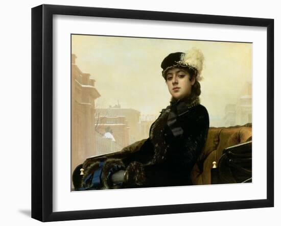 Portrait of an Unknown Woman, 1883-Ivan Nikolaevich Kramskoy-Framed Giclee Print