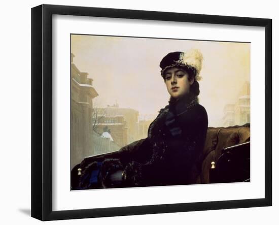 Portrait of an Unknown Woman-Ivan Nikolaevich Kramskoy-Framed Art Print