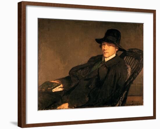 Portrait of Andre Gide (1869-1951), 1912-Jacques Emile Blanche-Framed Giclee Print