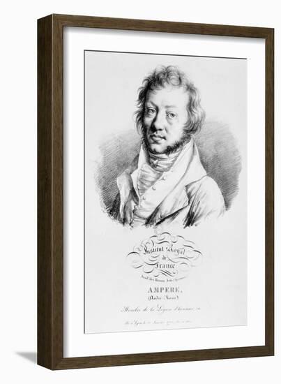 Portrait of Andre-Marie Ampere-null-Framed Giclee Print