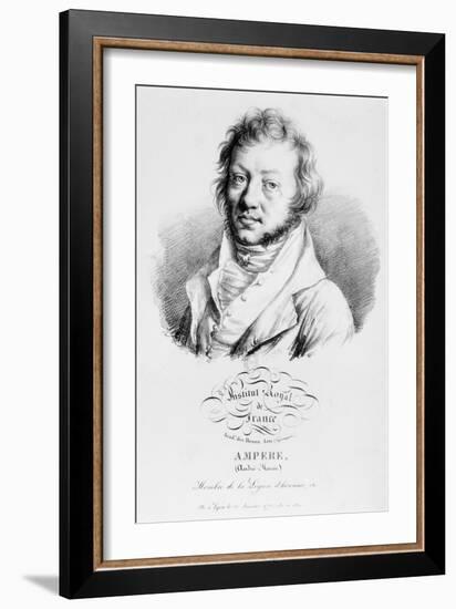 Portrait of Andre-Marie Ampere-null-Framed Giclee Print