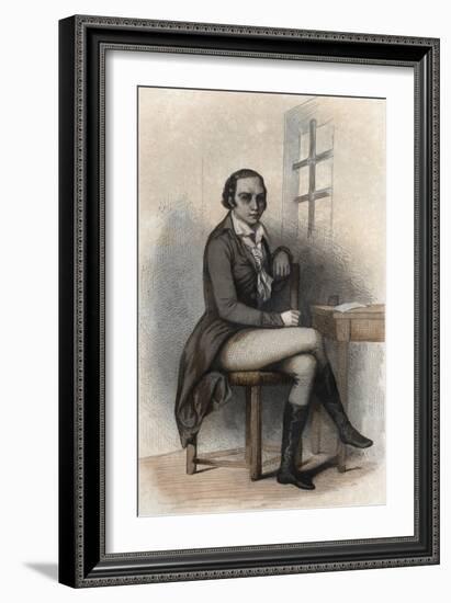 Portrait of Andre Marie Chenier (1762-1794), French poet-French School-Framed Giclee Print