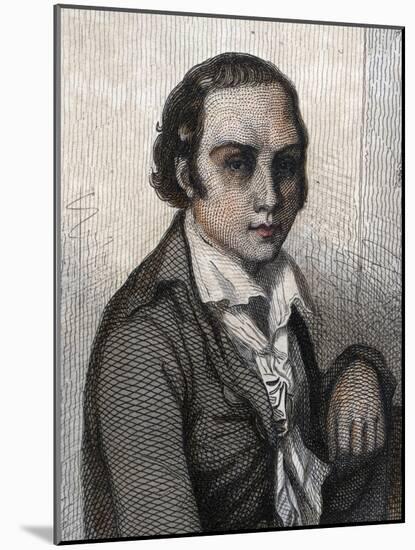 Portrait of Andre Marie Chenier (1762-1794), French poet-French School-Mounted Giclee Print