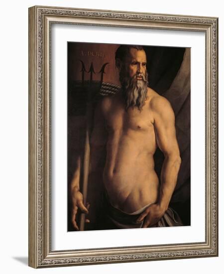 Portrait of Andrea Doria as Neptune-Agnolo Bronzino-Framed Giclee Print