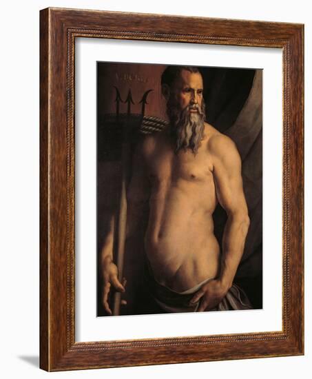 Portrait of Andrea Doria as Neptune-Agnolo Bronzino-Framed Giclee Print