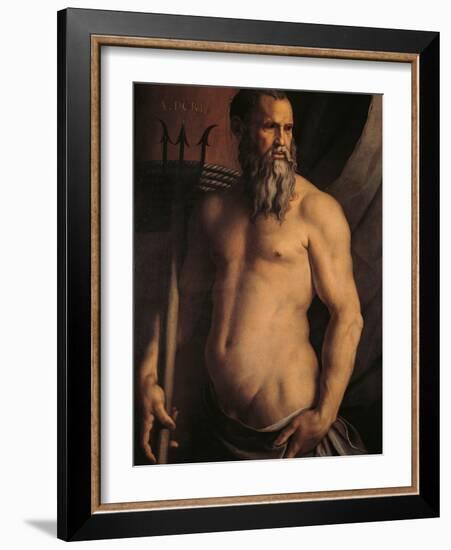 Portrait of Andrea Doria as Neptune-Agnolo Bronzino-Framed Giclee Print