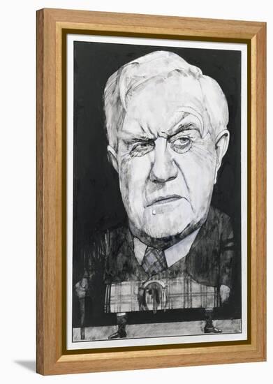 Portrait of Andrew Cruickshank, Illustration for 'The Sunday Times'-Barry Fantoni-Framed Premier Image Canvas