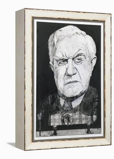 Portrait of Andrew Cruickshank, Illustration for 'The Sunday Times'-Barry Fantoni-Framed Premier Image Canvas