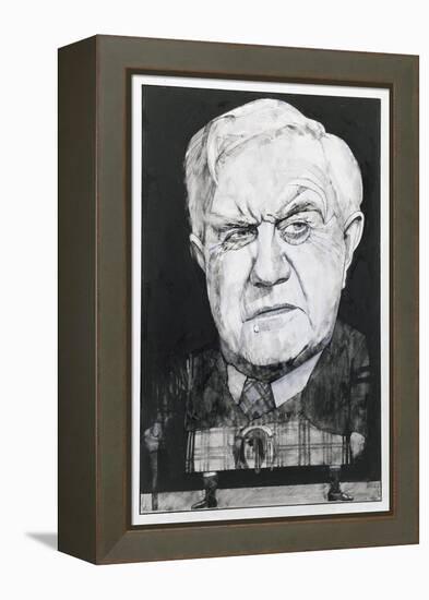 Portrait of Andrew Cruickshank, Illustration for 'The Sunday Times'-Barry Fantoni-Framed Premier Image Canvas