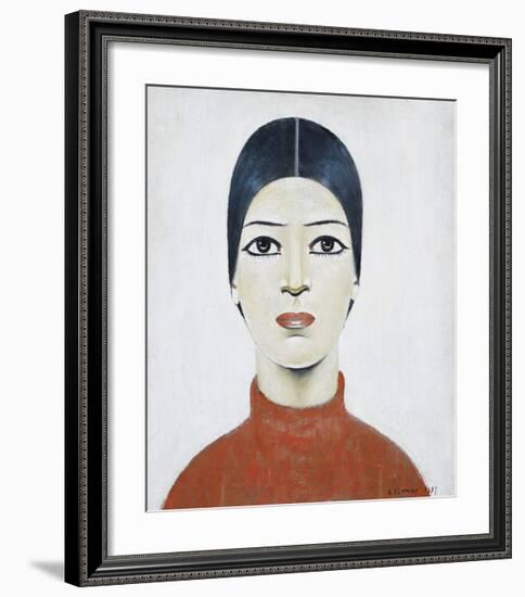 Portrait Of Ann, 1957-Laurence Stephen Lowry-Framed Premium Giclee Print