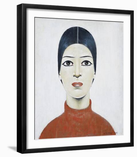 Portrait Of Ann, 1957-Laurence Stephen Lowry-Framed Premium Giclee Print