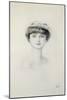 Portrait of Anna de Noailles (1876-1933)-Paul Cesar Helleu-Mounted Giclee Print